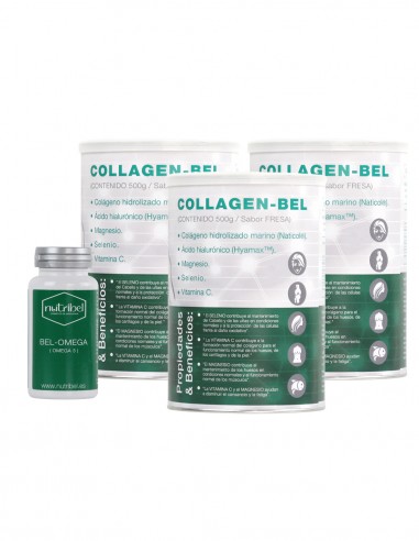 PACK 3 Collagen-Bel + 1 Bel-Omega